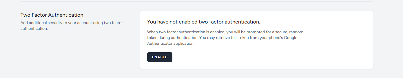 2fa enable